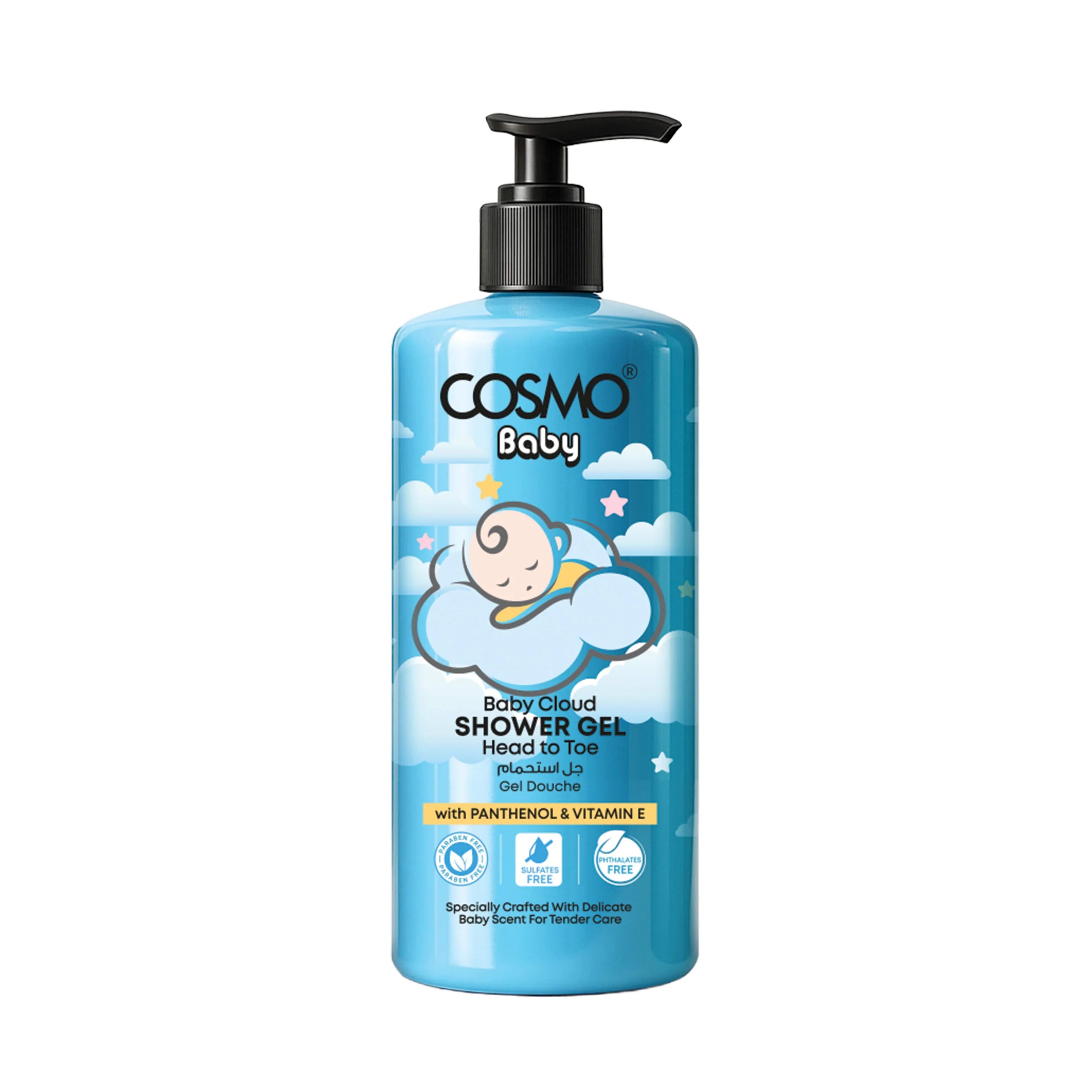 COSMO Head to Toe Shower Gel 500ml - Baby Cloud  كوزمو جل استحمام للاطفال