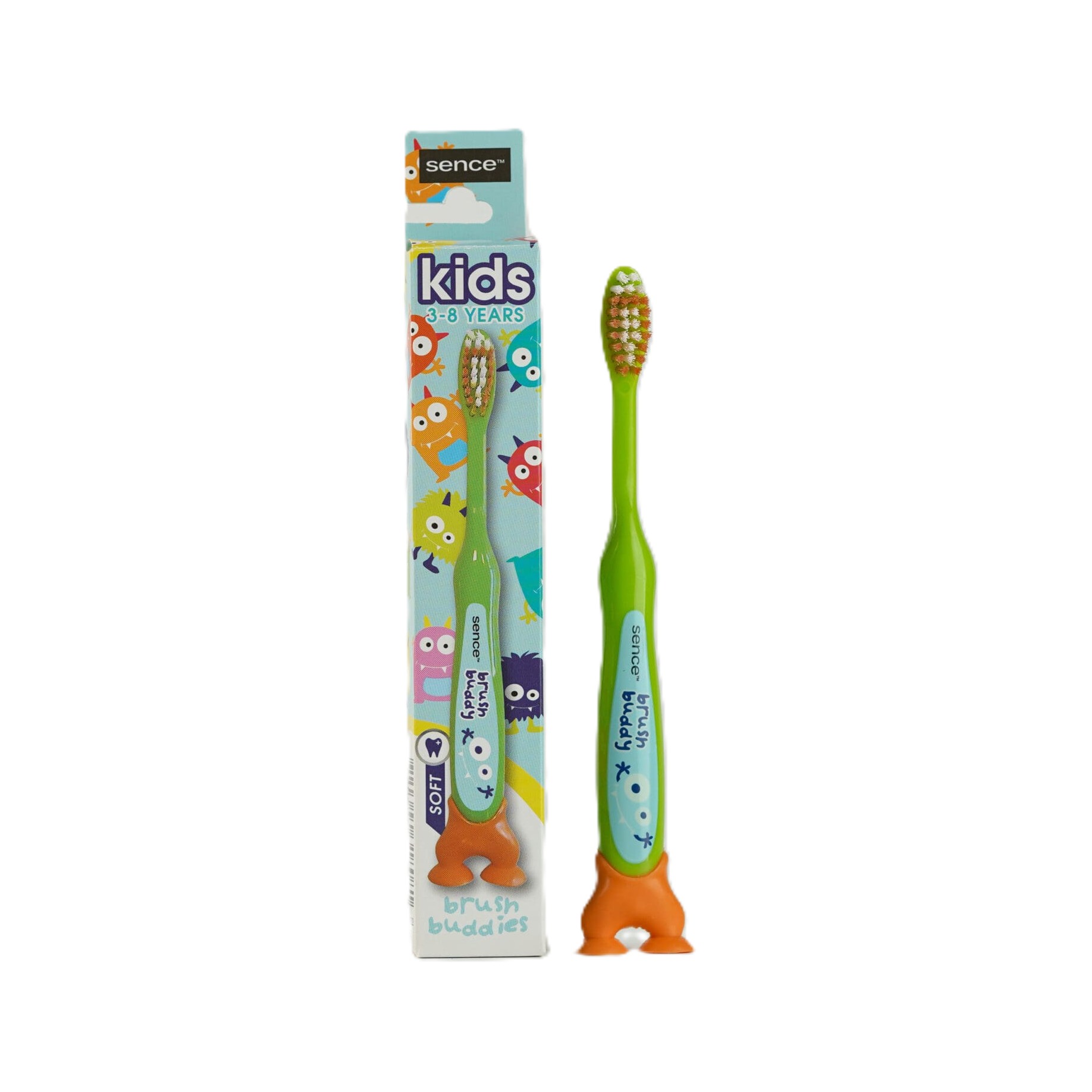 SENCE Fresh Soft Toothbrushes for Kids - GREEN  سينس فرشاة أسنان ناعمة ومنعشة للأطفال بلون الأخضر